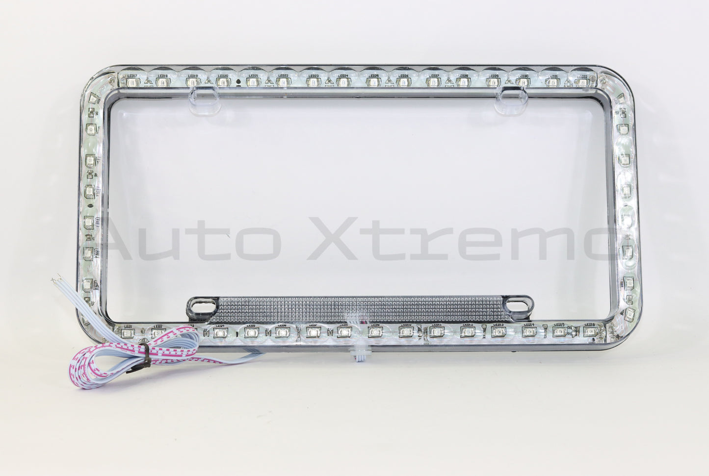 PORTA PLACA DE LED CON 3 FUNCIONES MULTICOLOR