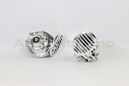 CLAXON BOCINA DOBLE UNIVERSAL CARACOL CROMADO